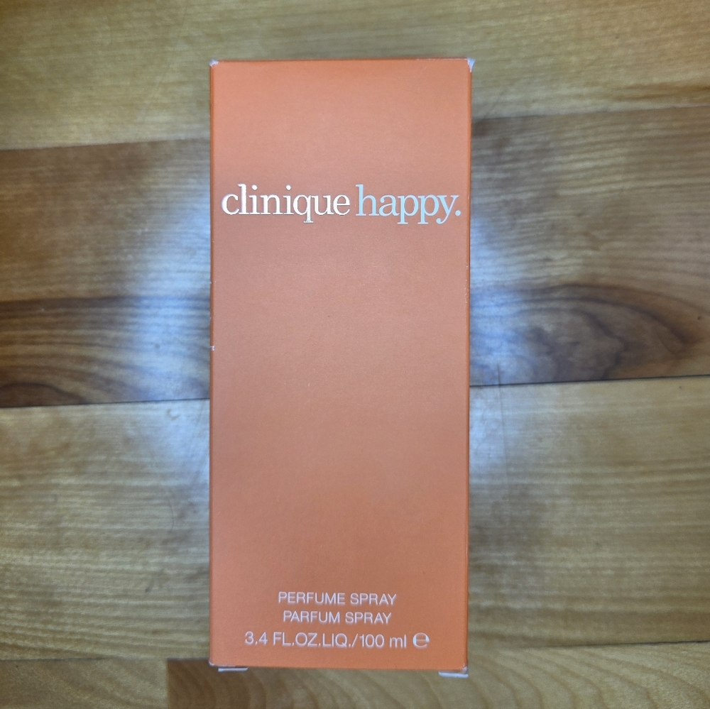 New Clinique Happy Perfume Spray 3.4 Ounces Full Size